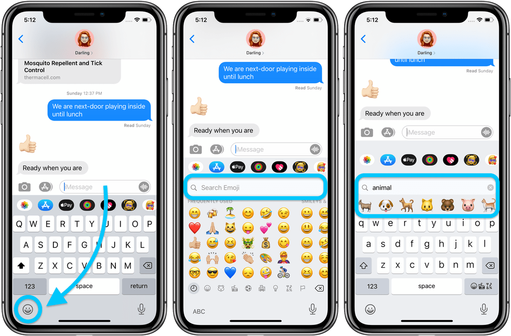 Søg efter emoji i iOS 14 (Foto: 9to5mac)
