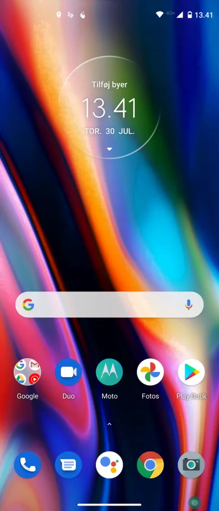 Skærmbillede fra Moto G 5G Plus