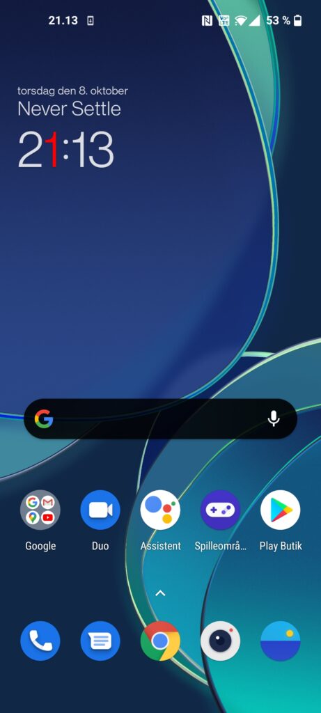 OnePlus 8T, screenshot
