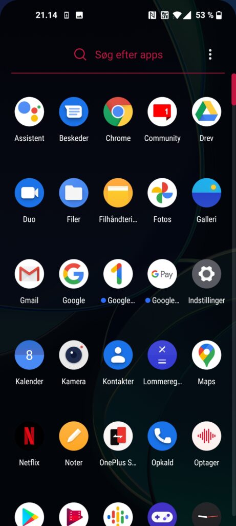 OnePlus 8T, screenshot