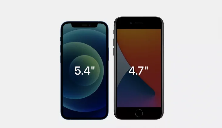 Apple iPhone 12 mini vs. Apple iPhone SE (2020) (Foto)