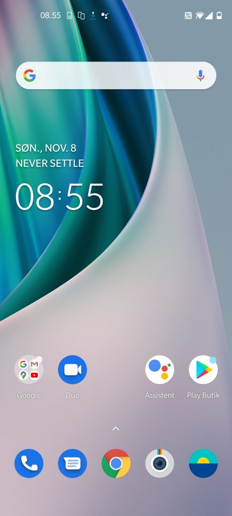 Skærmbillede fra OnePlus Nord N10 5G