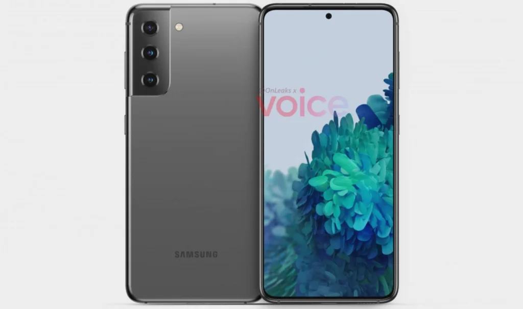 Lækket billede af det der ventes at blive Samsung Galaxy S21 (Kilde: GSMArena.com)