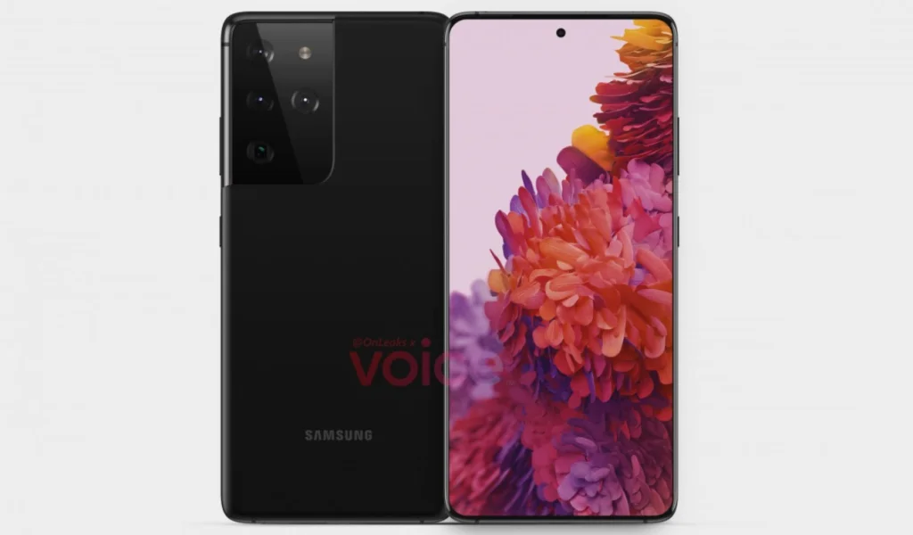Lækket billede af det der ventes at blive Samsung Galaxy S21 Ultra (Kilde: GSMArena.com)