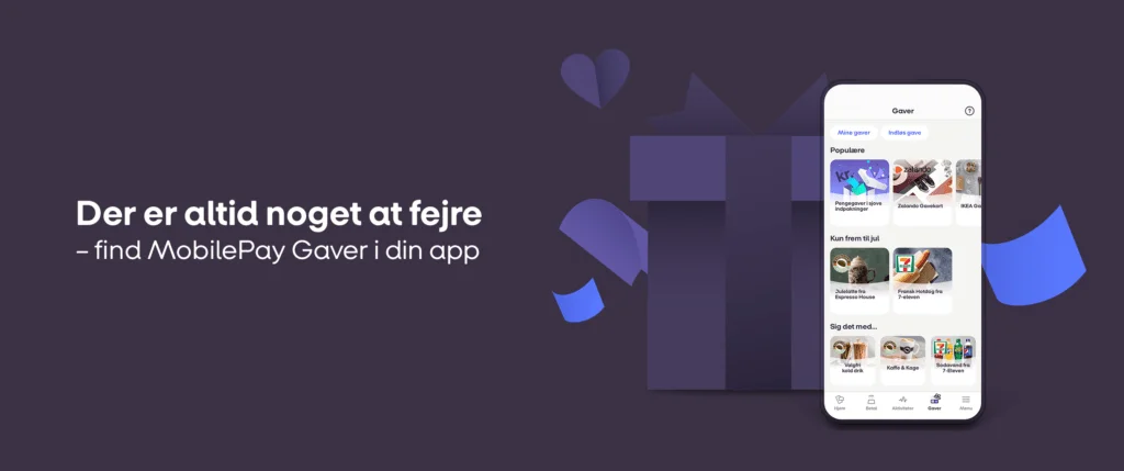 MobilePay Gaver giver mulighed for at give gavekort via MobilePay-appen (Foto: MobilePay)