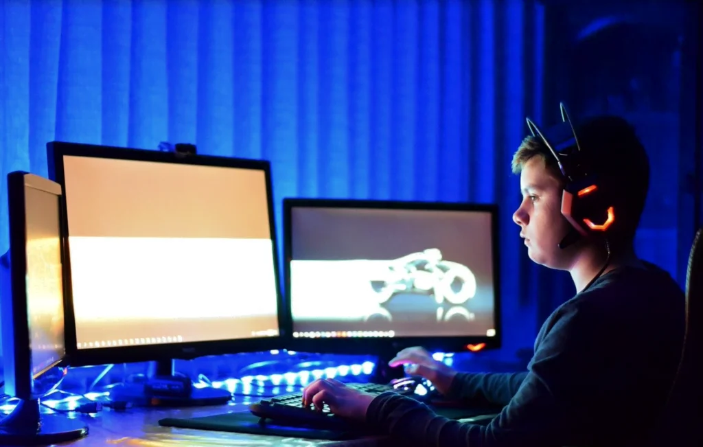 Børn der gamer