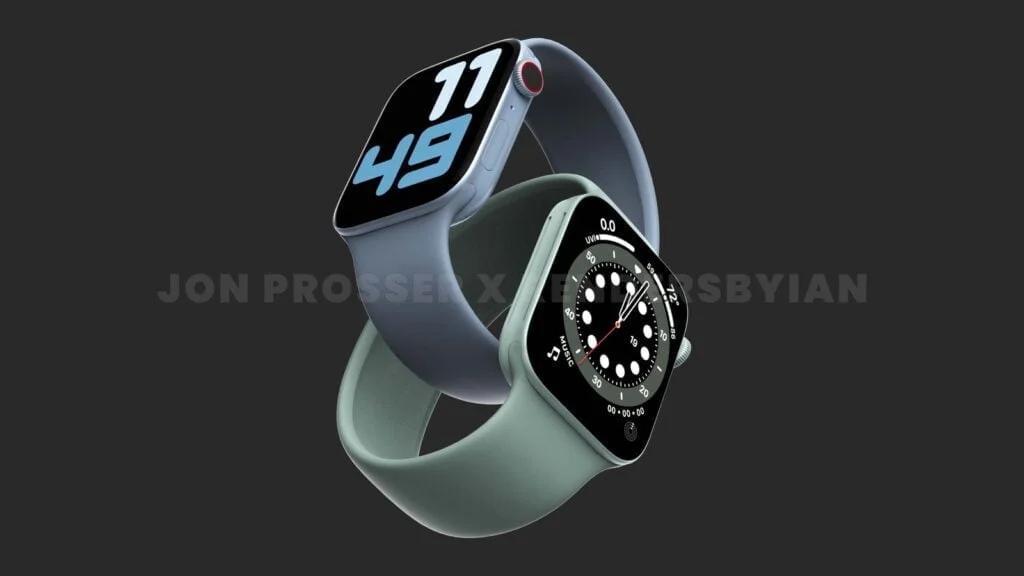 Jon Prosser har afsløret dette billede, som angiveligt skulle være sådan, at Apple Watch Series 7 vil se ud. (Kilde: Jon Prosser)