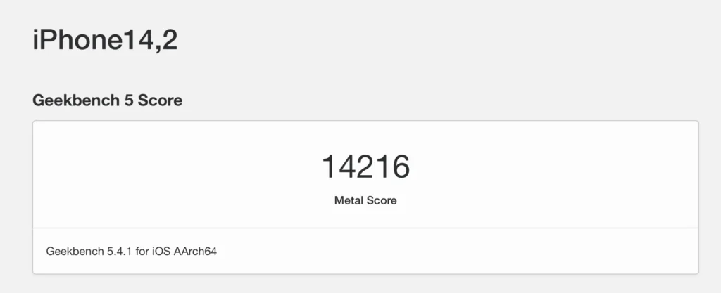 iPhone 13 Pro klarer sig umiddelbart godt i en Geekbench test (Kilde: Geekbench)