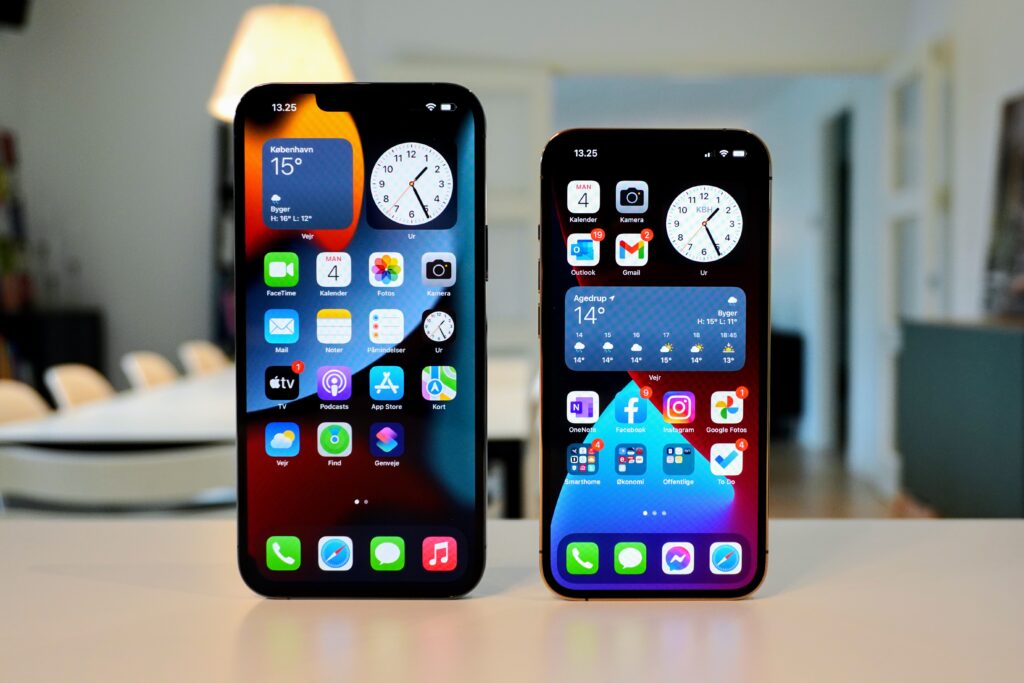 iPhone 13 Pro Max og iPhone 13 Pro
