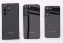 Samsung Galaxy S22 Ultra, Galaxy S22 Plus og Galaxy S22. (Screenshot: Unbox Therapy)