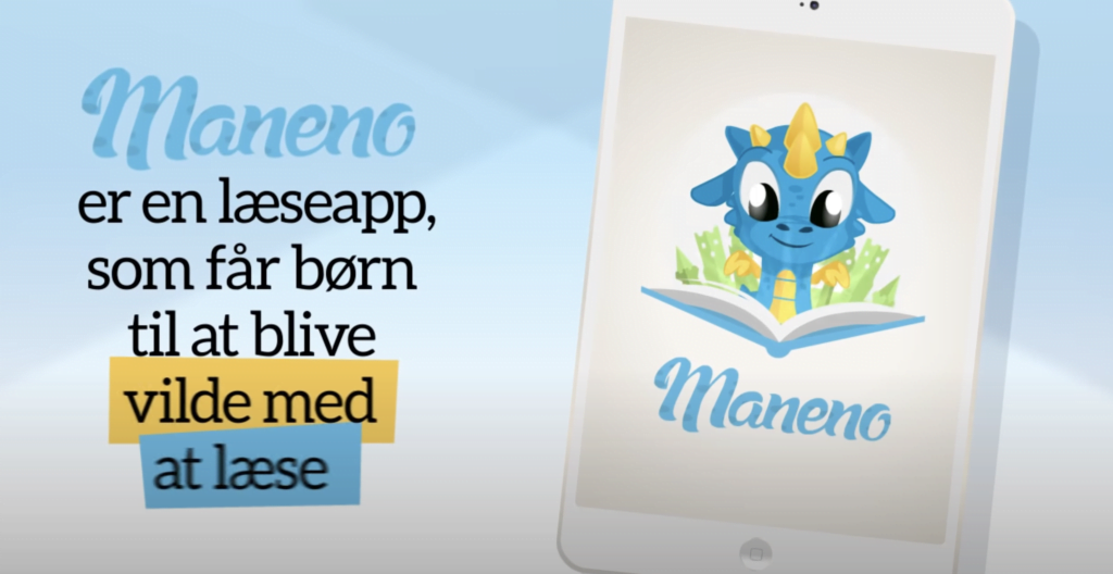 Manemo læseapp giver motivation til børnene vil læse mere (Foto: Screenshot fra Manemo video)