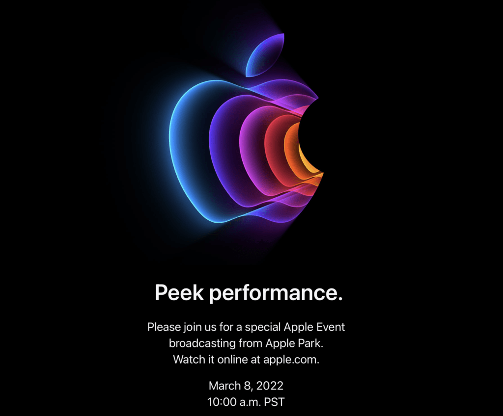 Apple Peek Performance event forår 2022