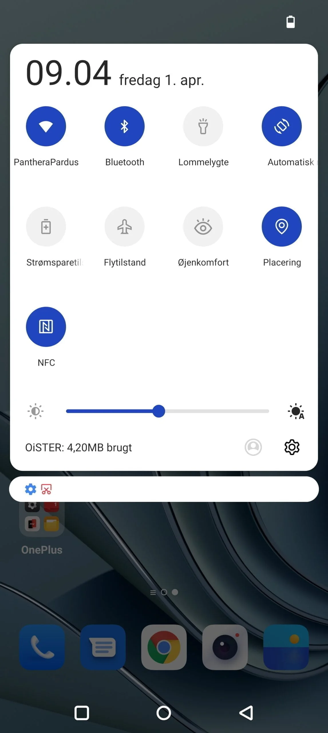 OnePlus 10 Pro, skærmbillede