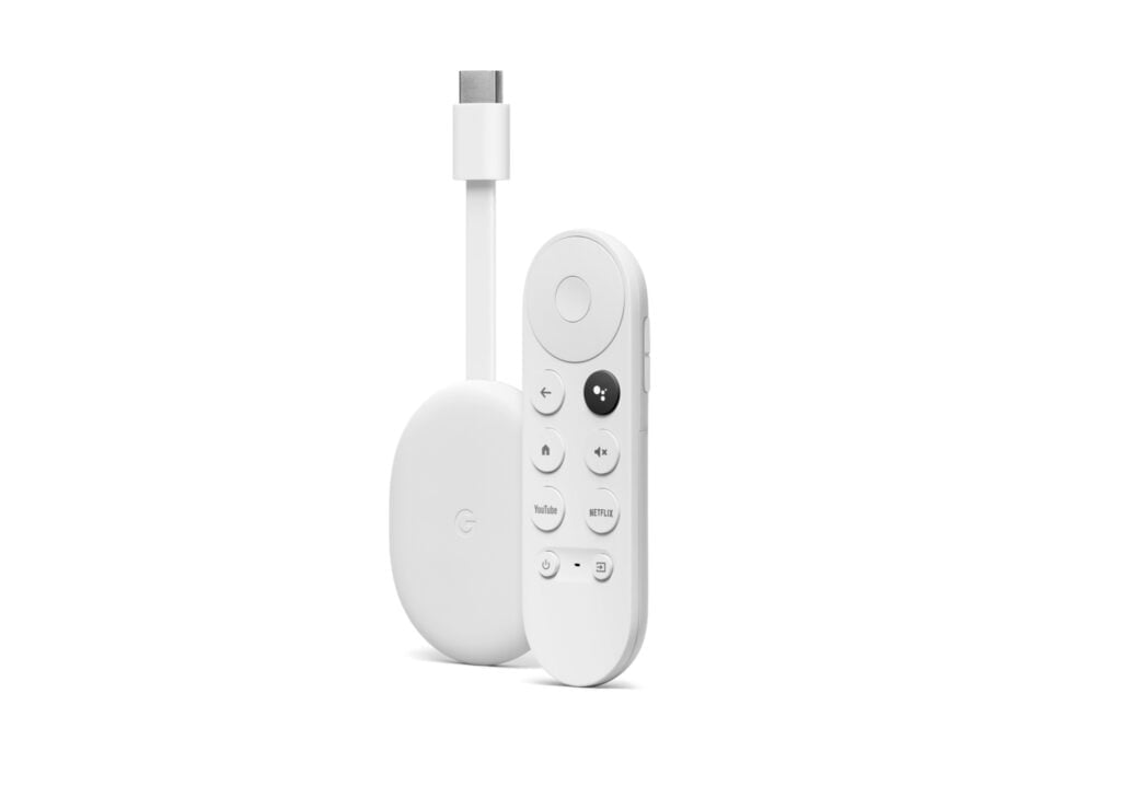 Chromecast med Google og fjernbetjeningTV