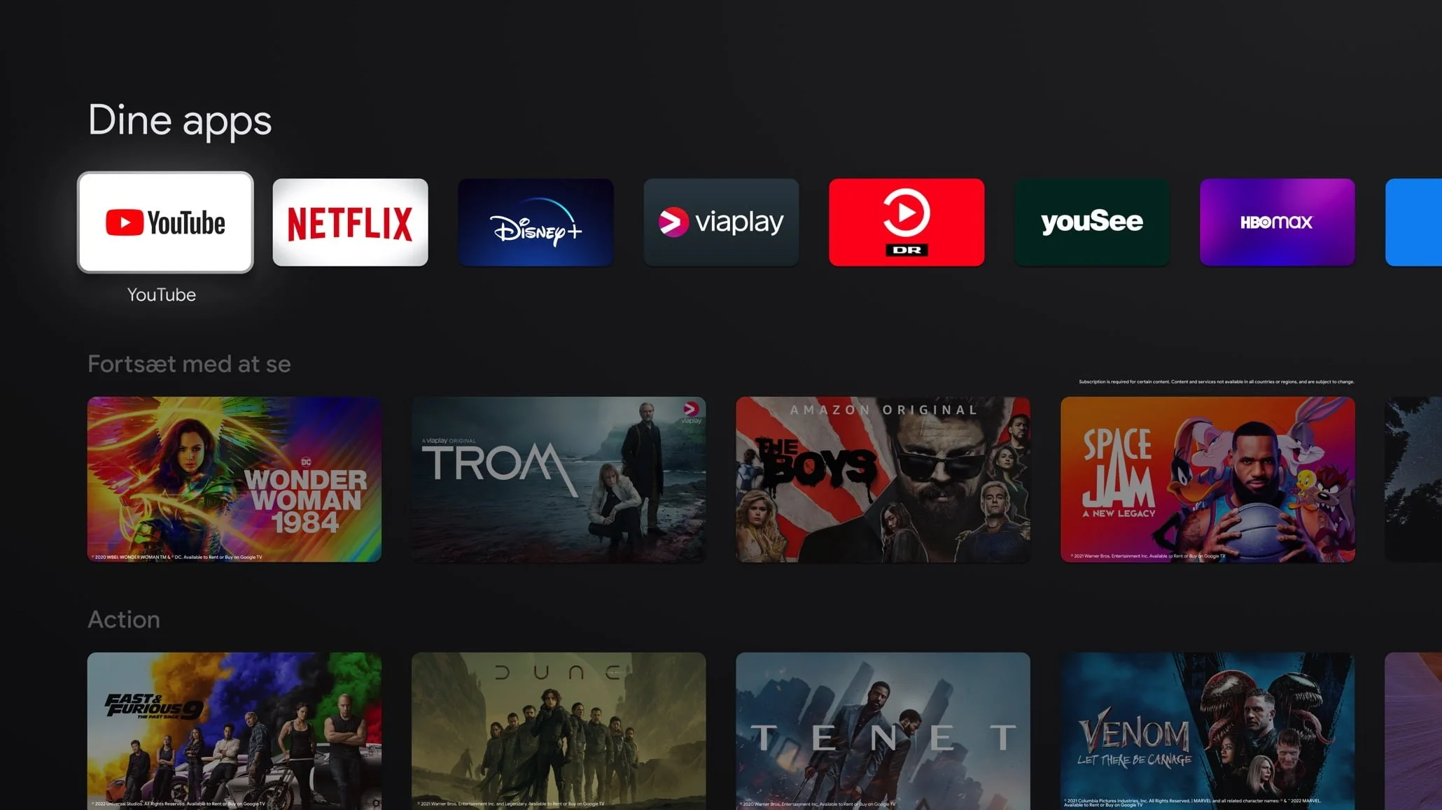 Google TV platform