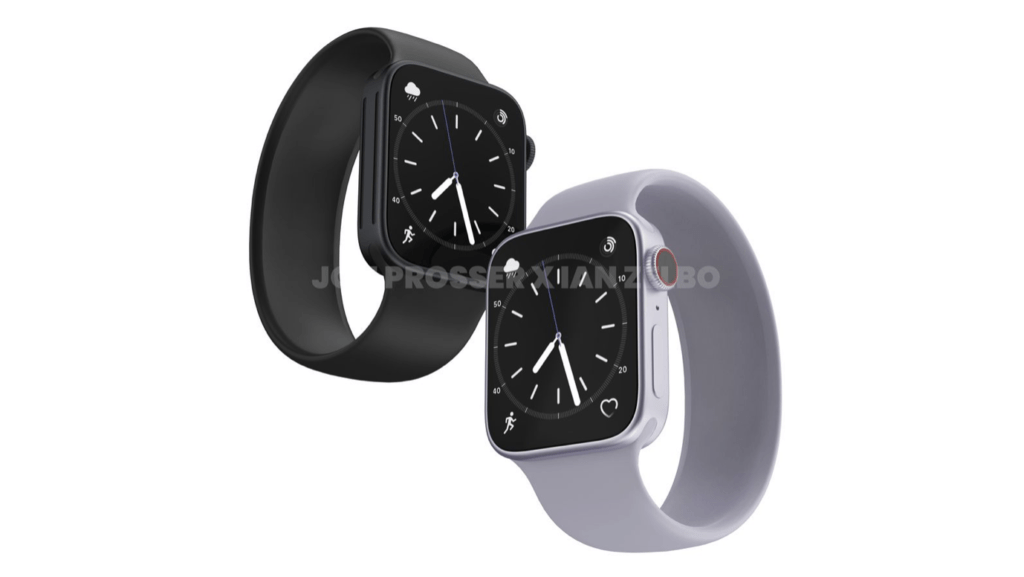 Apple Watch Series 8 rygtes, at se sådan her ud med en mere flad skærm (Kilde: Jon Prosser)