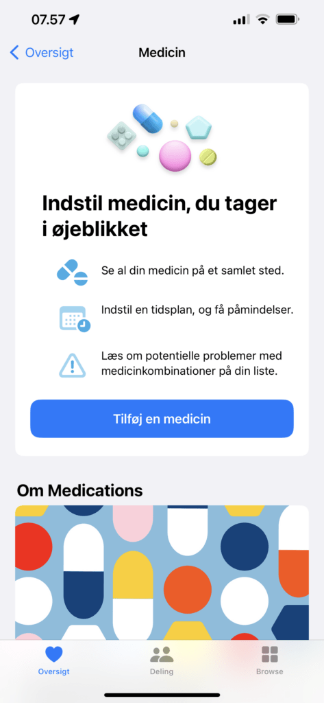 Hold styr på din medicin og hvornår du skal tage den (Foto: MereMobil.dk)