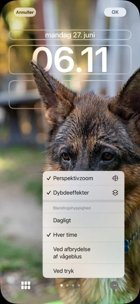 Dybdeeffekter på låseskærmen (Foto: MereMobil.dk)