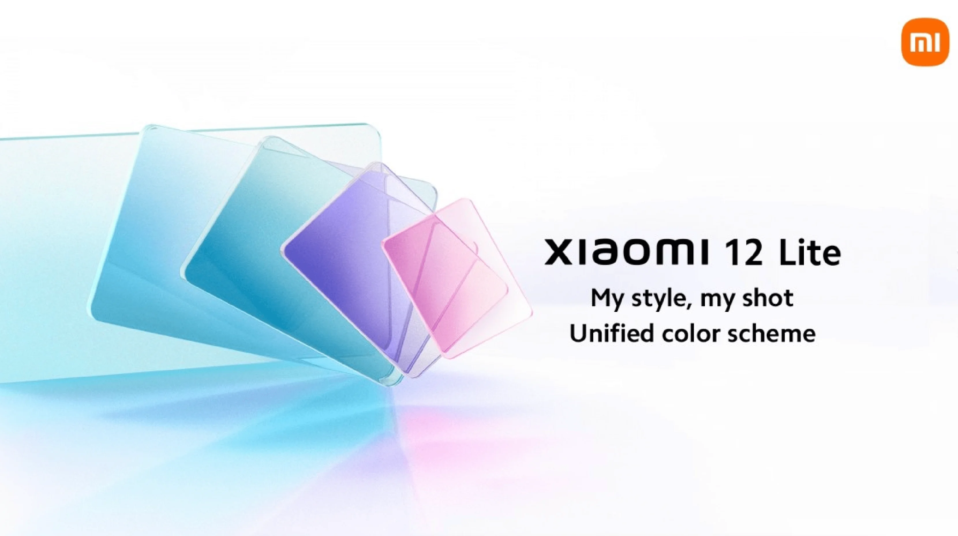 Xiaomi teaser for Xiaomi 12 Lite, der kommer i flere forskellige farver (Kilde: Xiaomi Twitter/GSMArena.com)
