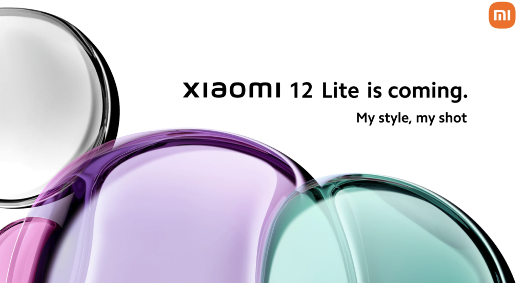Xiaomi teaser for Xiaomi 12 Lite, der kommer i flere forskellige farver (Kilde: Xiaomi Twitter)