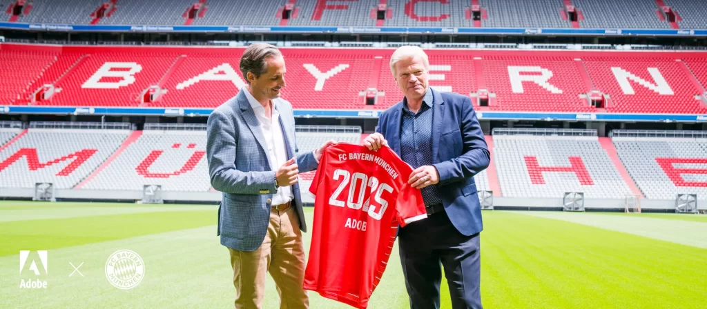 FC Bayern München og Adobe har indgået et samarbejde, som skal give de mange millioner fans digitale oplevelser med klubben (Foto: Adobe)
