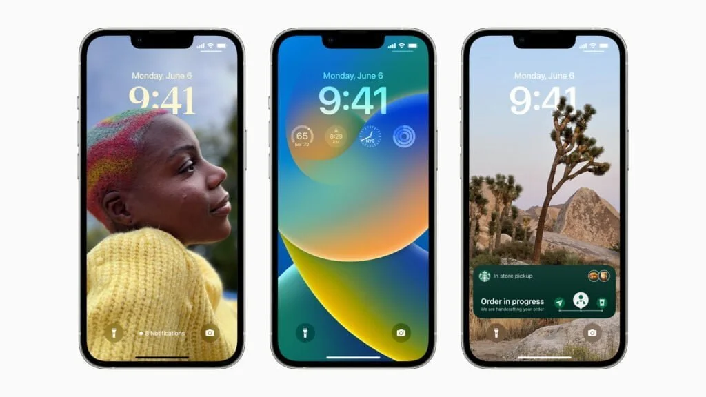 Låseskærm på iOS 16 (Foto: Apple)