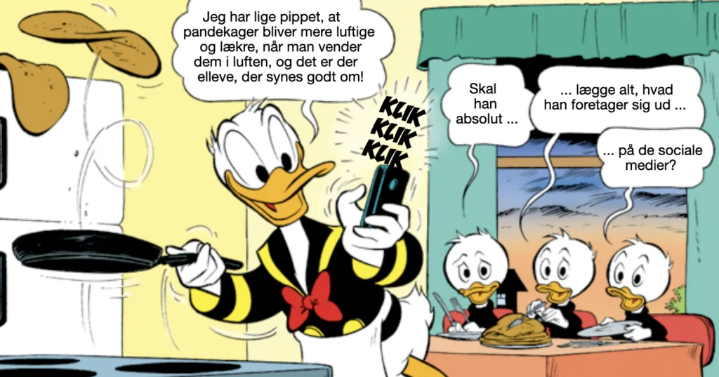 Anders And, Rip, Rap og Rup er klar på det digitale liv (Foto: Telenor)