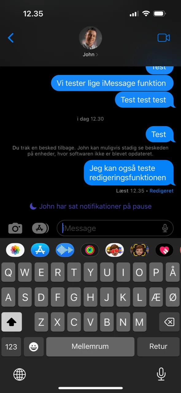 Det er nu muligt, at fortryde og redigere en iMessage-besked (Foto: MereMobil.dk)