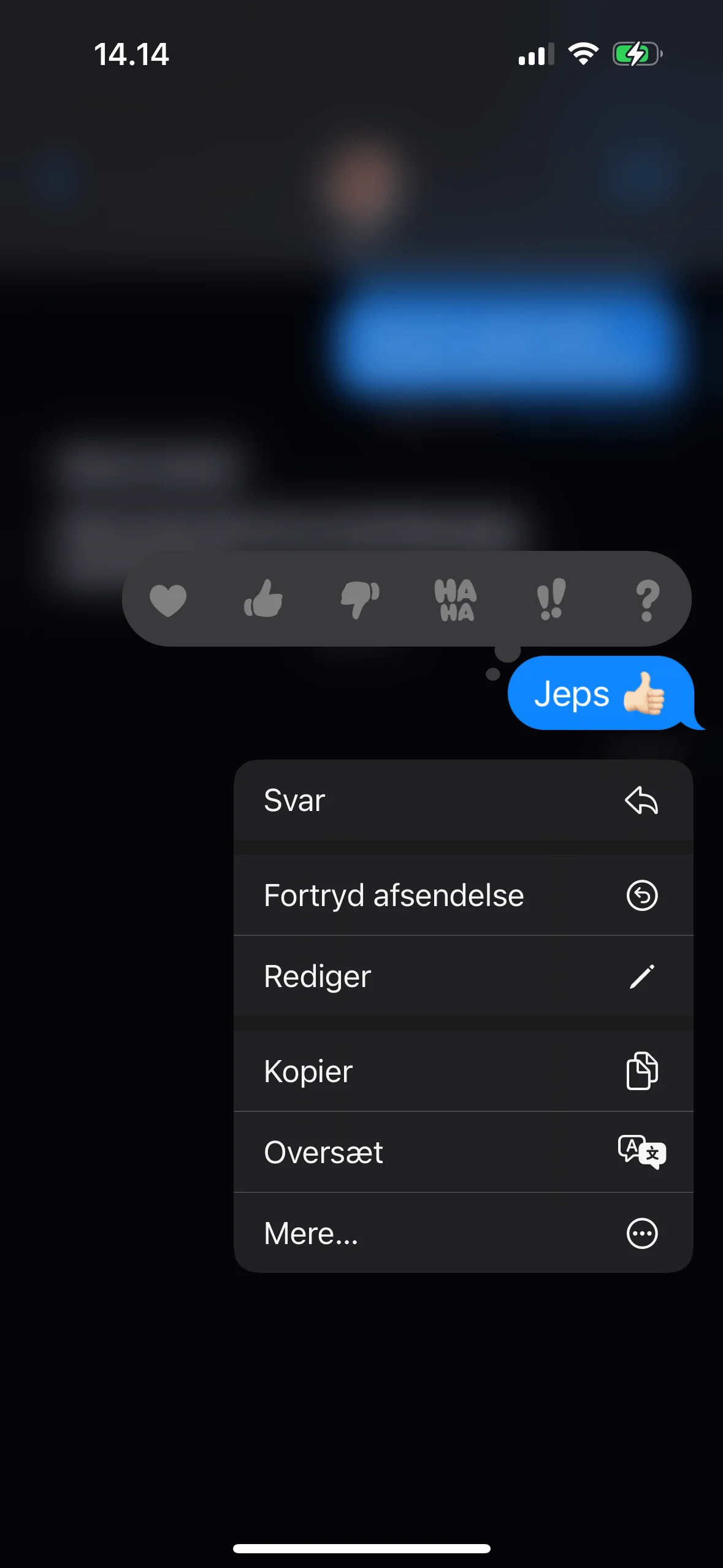 Det er nu muligt, at fortryde og redigere en iMessage-besked (Foto: MereMobil.dk)