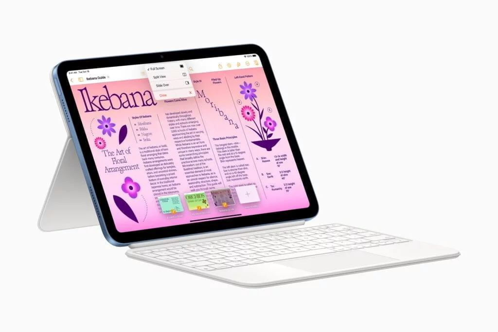 iPad 10,9-tommer med tastatur