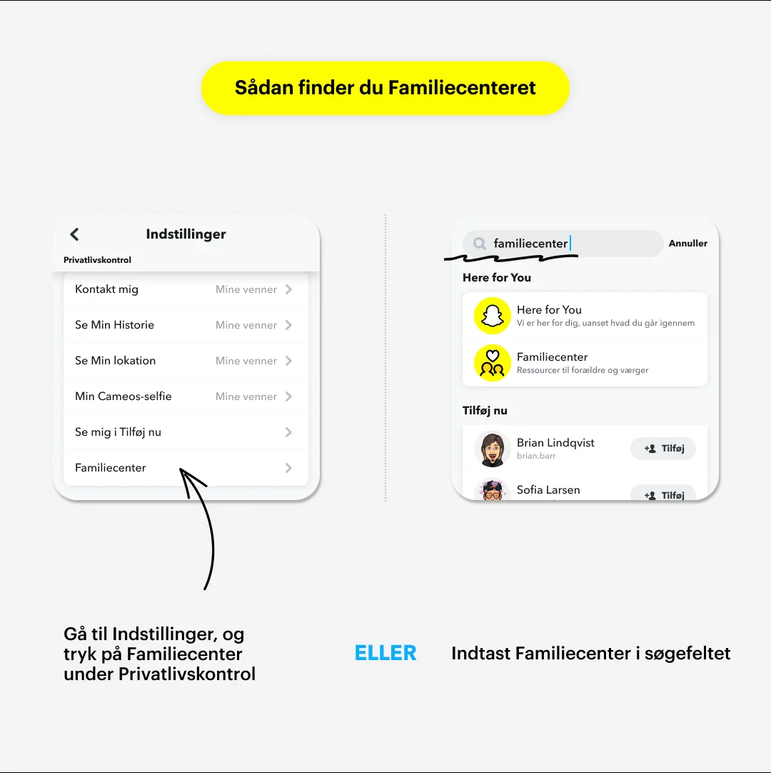 Snapchat Family Center er lanceret i Danmark (Foto: Snapchat)