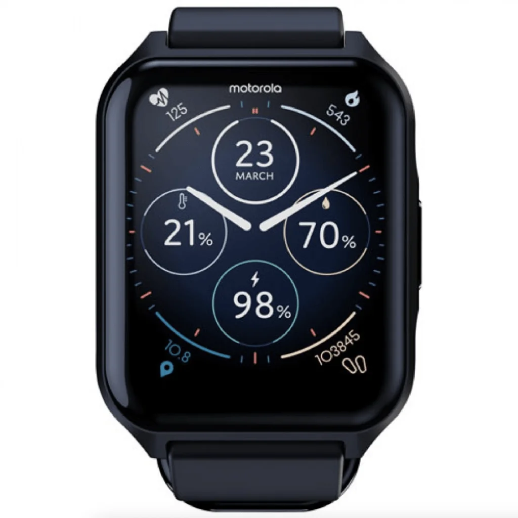 Motorola Moto Watch 70 er afsløret af forhandleren Best Buy Canada (Kilde: GSMArena.com / Best Buy Canada)