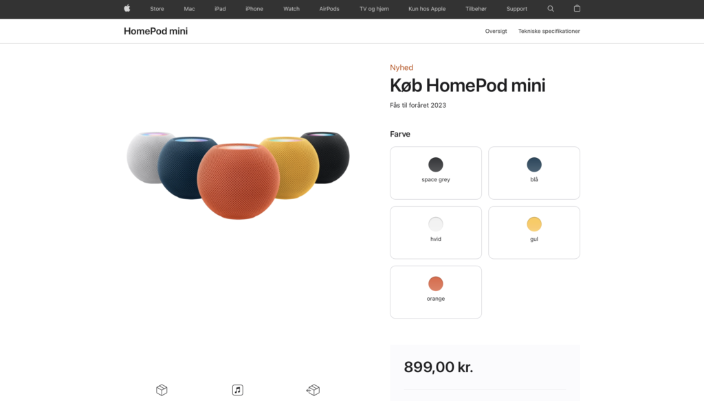 HomePod Mini i Apple Store (Foto: MereMobil)