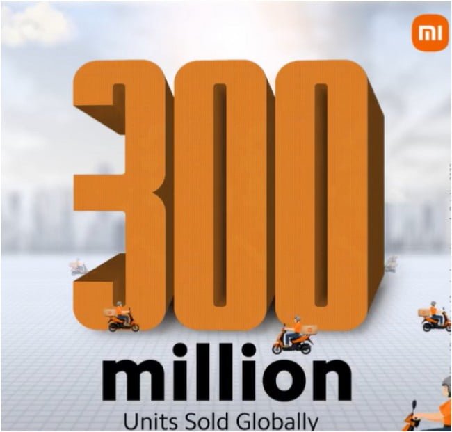 Xiaomi har solgt mere end 300 millioner enheder på verdensplan af de forskellige Xiaomi smartphones (Kilde: GSMArena.com / Xiaomi)