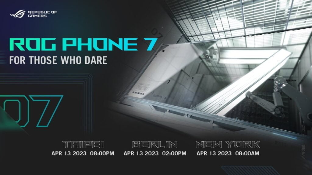 Asus vil præsenterer ROG Phone 7-serien den 13. april 2023 (Kilde: Asus ROG Twitter)