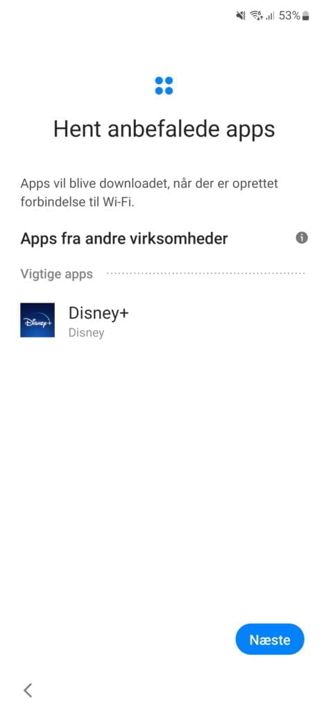 Screenshot fra Galaxy A54