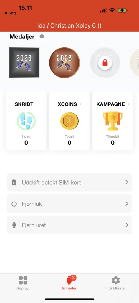 Screenshot fra Xplora-appen (Screenshot: MereMobil.dk)
