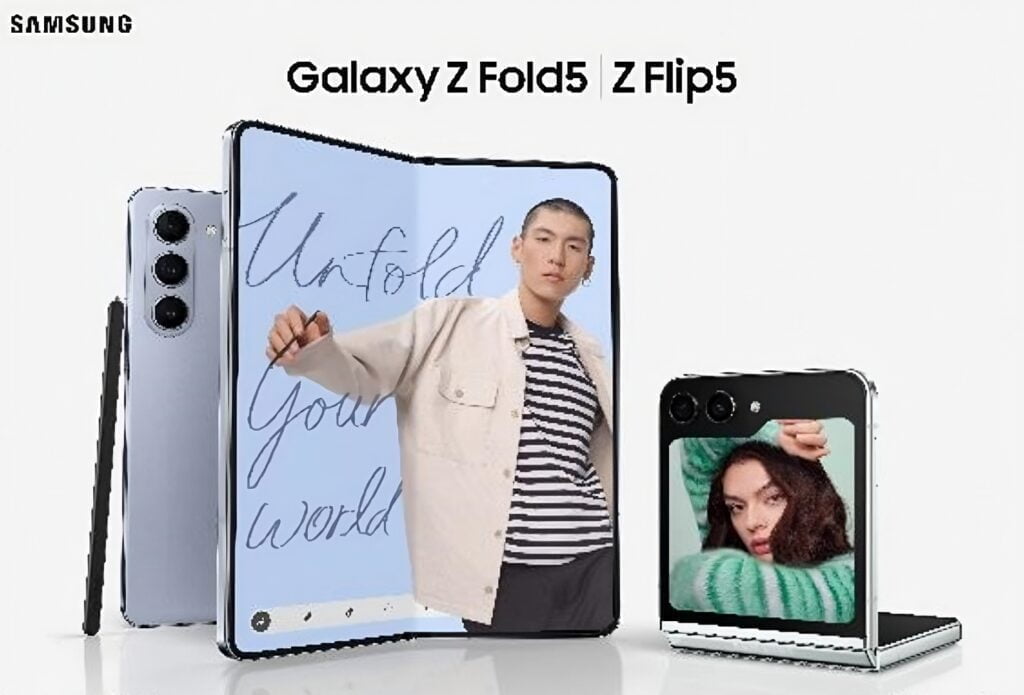 Samsung Galaxy Z Flip 5 og Galaxy Z Fold 5 lækket på pressefotos (Kilde: Wccftech)