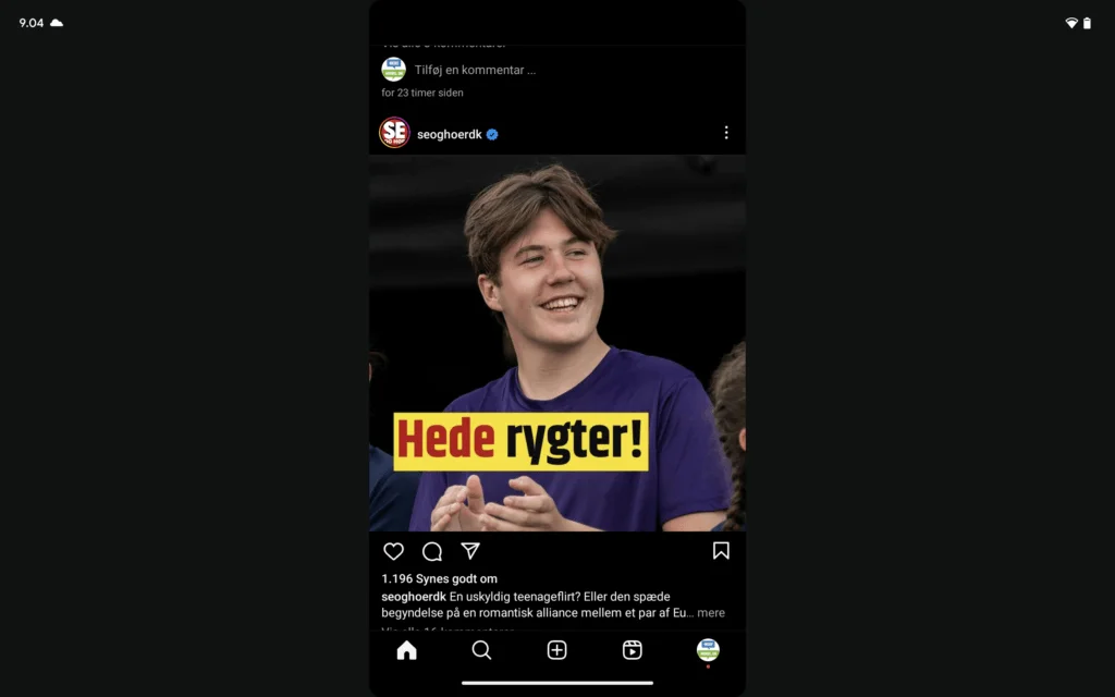 Screenshot fra Pixel Tablet 2023