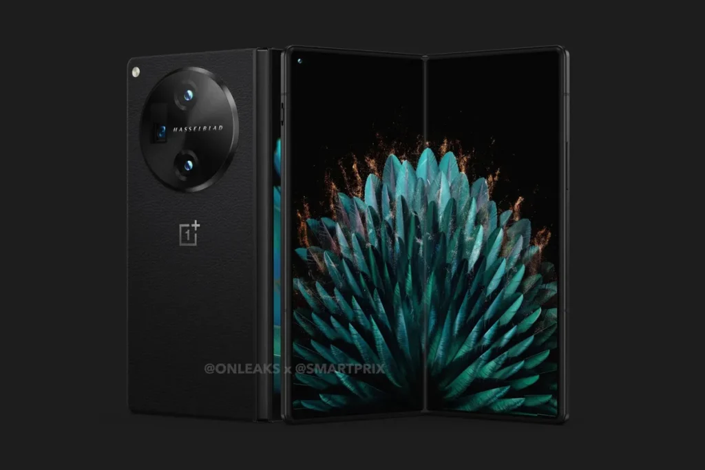 OnePlus Fold ventes at få et design som dette (Kilde: OnLeaks / MySmartPrice)