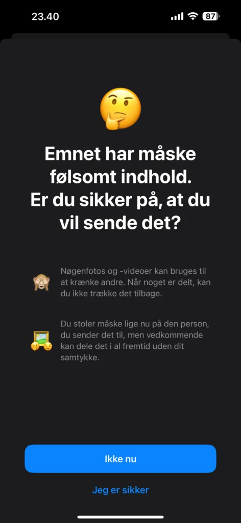 Sikker Kommunikation på iOS 17 (Foto: MereMobil.dk)