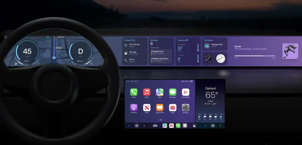 Apple giver smugkig på ny generation af Apple CarPlay til WWDC 2022 (Kilde: Screenshot fra WWDC 2022)