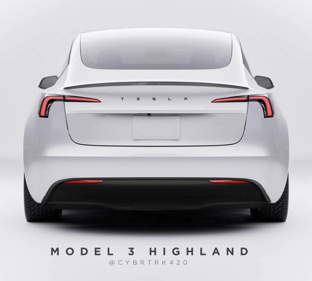 Tesla Model 3 Highland er spottet på de europæiske motorveje (Foto: Autoevolution)