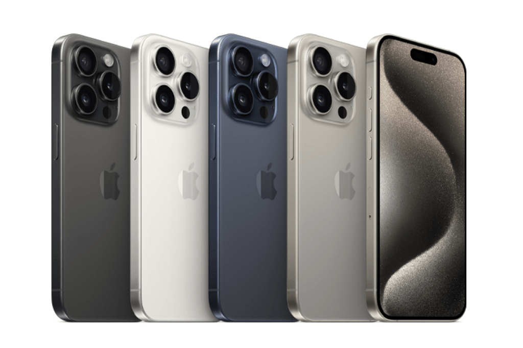 iPhone 15 Pro og iPhone 15 Pro Max kommer i fire forskellige farver (Foto: Apple)