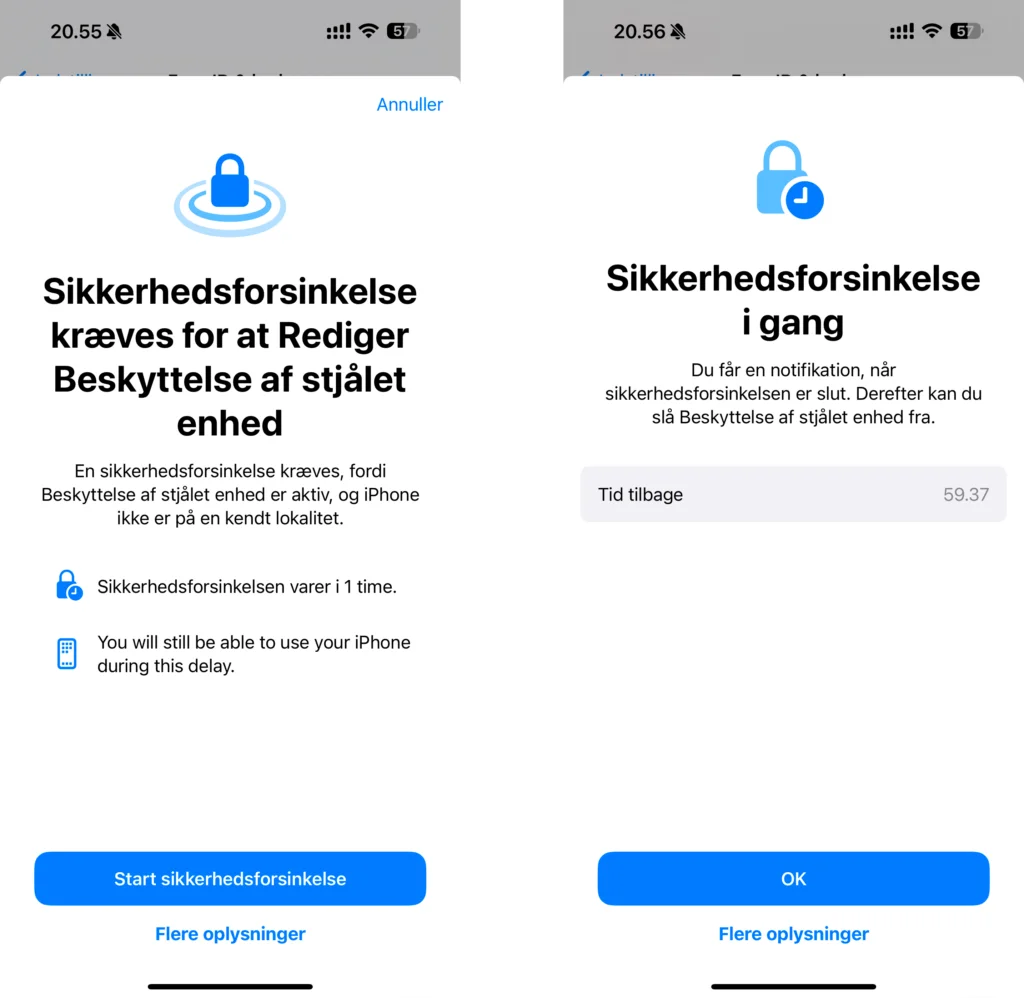 Sikkerhed, iOS 17.3, Beskyttelse af stjålet enhed