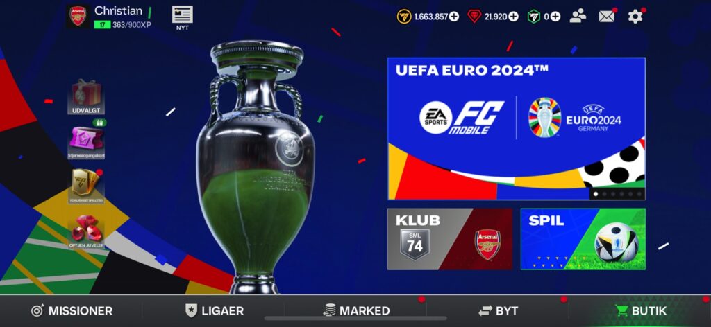 EA Sports FC Mobile gør det muligt for dig, at spille Euro 2024 (Kilde: MereMobil.dk)