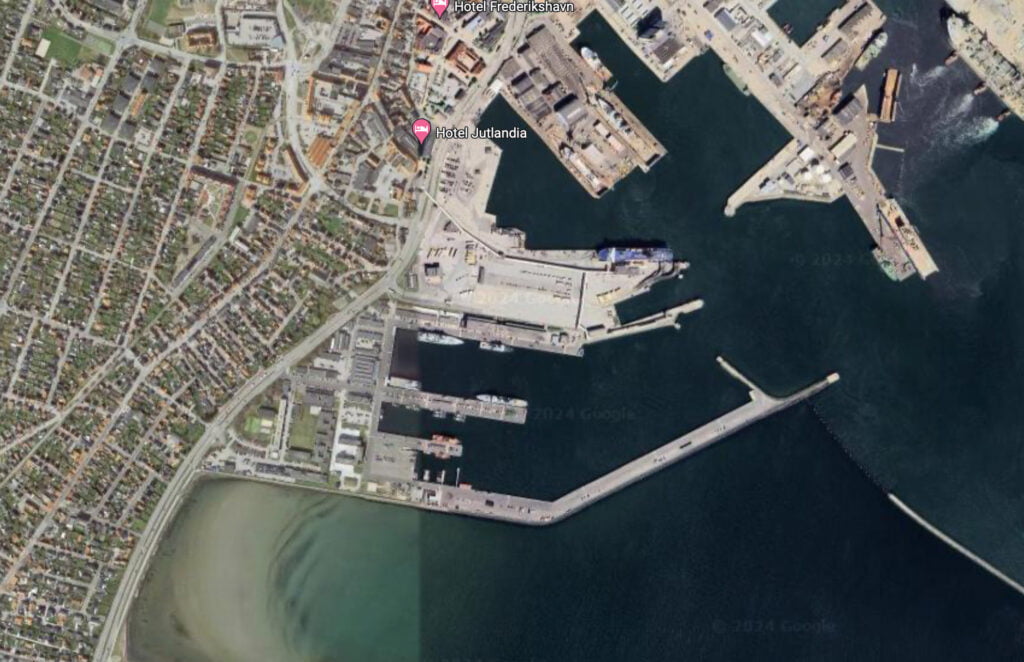 Frederikshavn Flådestation på Google Maps (Grafik: MereMobil.dk)
