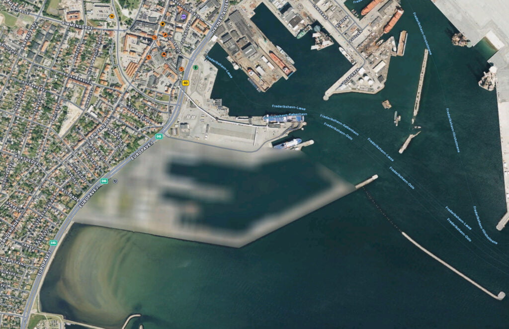 Frederikshavn Flådestation på Apple Maps (Grafik: MereMobil.dk)