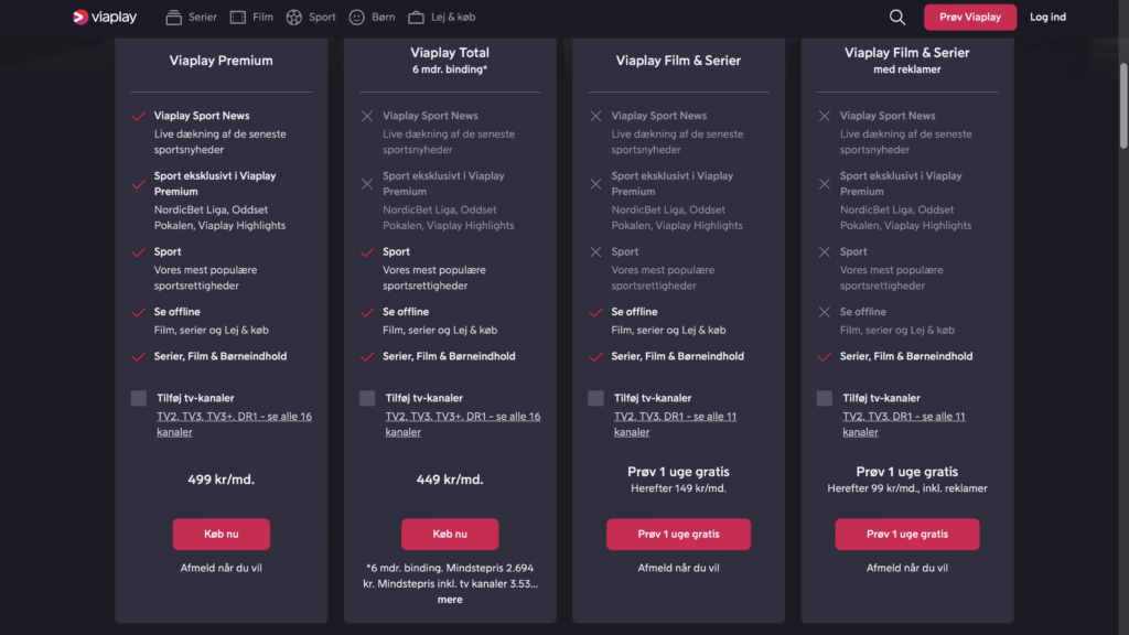 Viaplay Premium (Skærmbillede: MereMobil.dk)