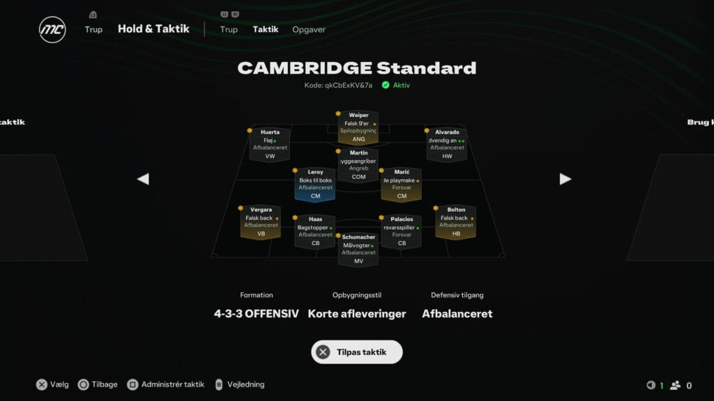 Nye taktikker i FC25 (Skærmbillede: MereMobil.dk)